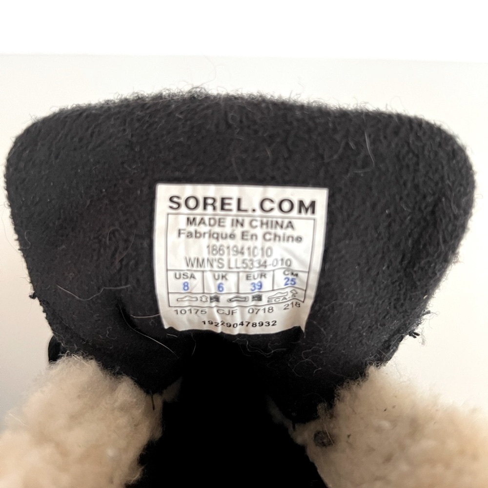 Sorel Women's Sneakchic Alpine Holiday Shearling Waterproof Boots, sz 8 - Picture 9 of 12